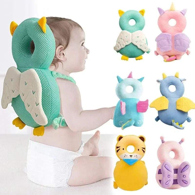 1-3T Toddler Baby Head Protector Safety Pad Cushion Back Prevent Injured Angel Bee Cartoon Security Pillows Protective Headgear - Toddlers Baby