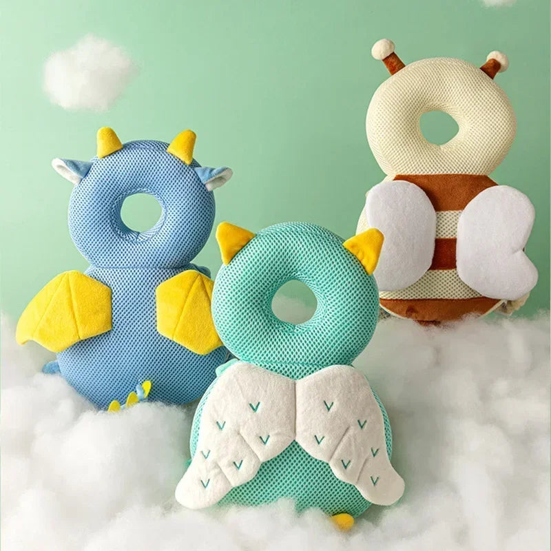 1-3T Toddler Baby Head Protector Safety Pad Cushion Back Prevent Injured Angel Bee Cartoon Security Pillows Protective Headgear - Toddlers Baby