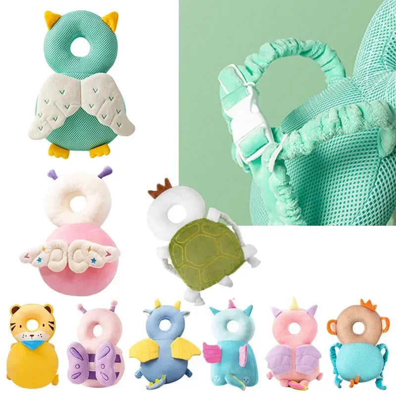 1-3T Toddler Baby Head Protector Safety Pad Cushion Back Prevent Injured Angel Bee Cartoon Security Pillows Protective Headgear - Toddlers Baby