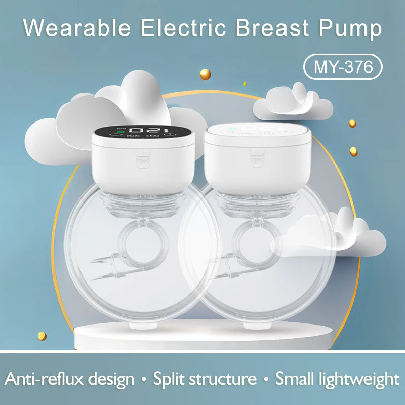 Wearable Breast Pump Mother and Baby Supplies Breast Pump Breast Milk Milking and Milking Machine Fully Automatic Breast Pump - Toddlers Baby